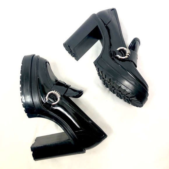 Gianni Bini Maxxwell Block Heel Loafers Black - Picture 8 of 8